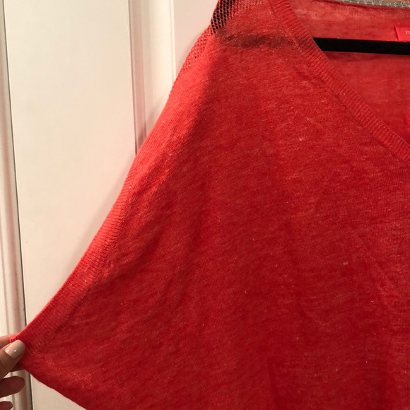 Zadig & Voltaire coral woven top with mesh detail - Picture 7 of 8